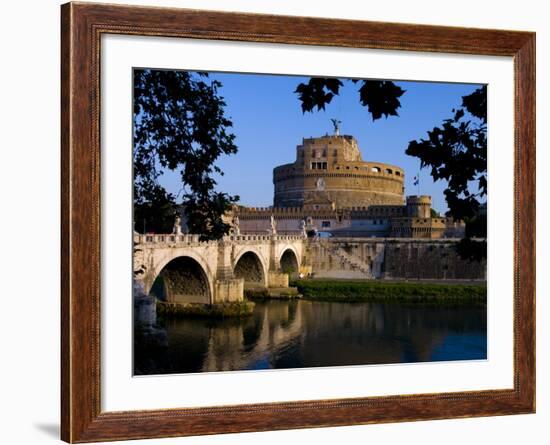 Castello Sant Angelo and River Tiber, Rome, Lazio, Italy, Europe-Charles Bowman-Framed Photographic Print