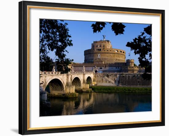 Castello Sant Angelo and River Tiber, Rome, Lazio, Italy, Europe-Charles Bowman-Framed Photographic Print