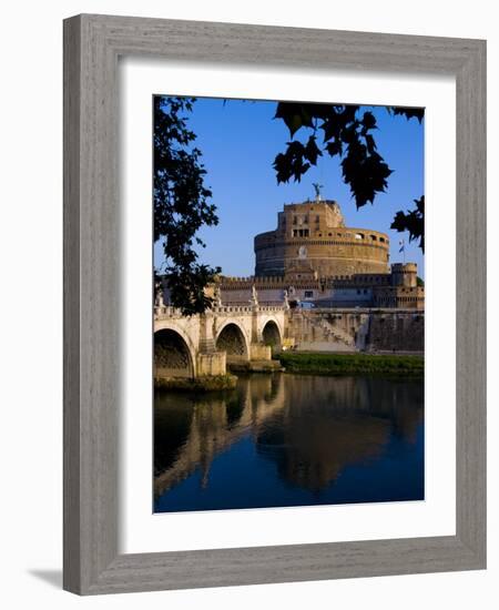 Castello Sant Angelo and River Tiber, Rome, Lazio, Italy, Europe-Charles Bowman-Framed Photographic Print