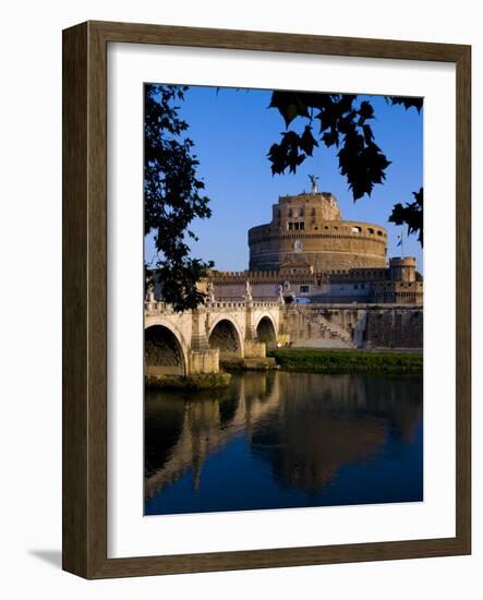 Castello Sant Angelo and River Tiber, Rome, Lazio, Italy, Europe-Charles Bowman-Framed Photographic Print