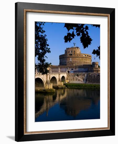 Castello Sant Angelo and River Tiber, Rome, Lazio, Italy, Europe-Charles Bowman-Framed Photographic Print