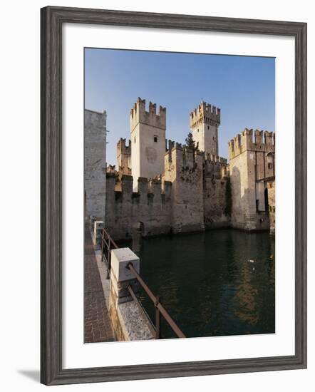 Castello Scaligero, Sirmione, Lago Di Garda (Lake Garda), Lombardy, Italy, Europe-Sergio Pitamitz-Framed Photographic Print