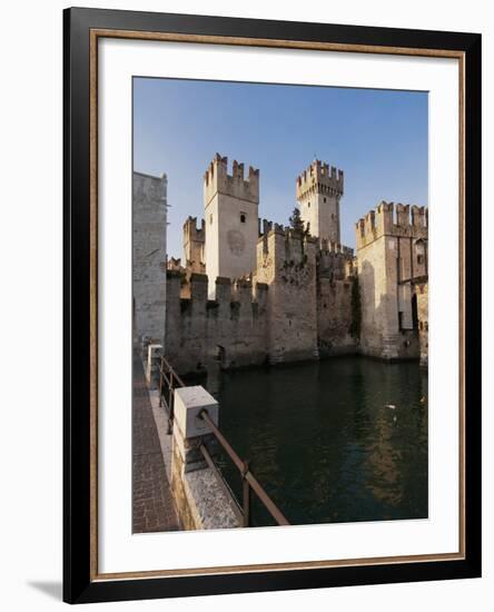 Castello Scaligero, Sirmione, Lago Di Garda (Lake Garda), Lombardy, Italy, Europe-Sergio Pitamitz-Framed Photographic Print