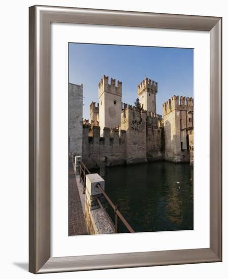 Castello Scaligero, Sirmione, Lago Di Garda (Lake Garda), Lombardy, Italy, Europe-Sergio Pitamitz-Framed Photographic Print