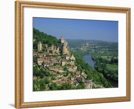 Castelnaud and the River Dordogne, Dordogne, Aquitaine, France, Europe-Roy Rainford-Framed Photographic Print