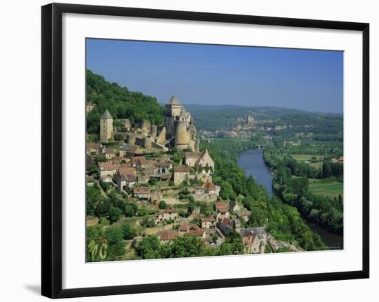 Castelnaud and the River Dordogne, Dordogne, Aquitaine, France, Europe-Roy Rainford-Framed Photographic Print