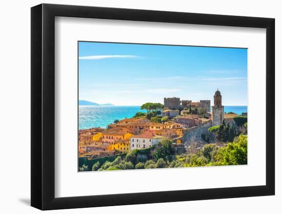 Castiglione Della Pescaia, Old Town and Sea. Maremma Tuscany, Italy-StevanZZ-Framed Photographic Print