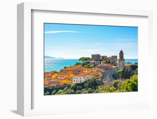 Castiglione Della Pescaia, Old Town and Sea. Maremma Tuscany, Italy-StevanZZ-Framed Photographic Print