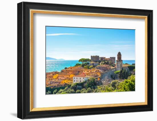 Castiglione Della Pescaia, Old Town and Sea. Maremma Tuscany, Italy-StevanZZ-Framed Photographic Print