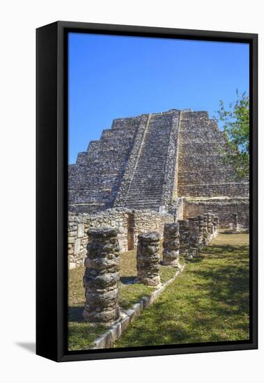 Castillo De Kukulcan, Mayapan, Mayan Archaeological Site, Yucatan, Mexico, North America-Richard Maschmeyer-Framed Premier Image Canvas