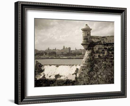 Castillo De Los Tres Reys Del Morro, Commonly known as El Morro, across Bay from Havana City, Cuba-Paul Harris-Framed Photographic Print