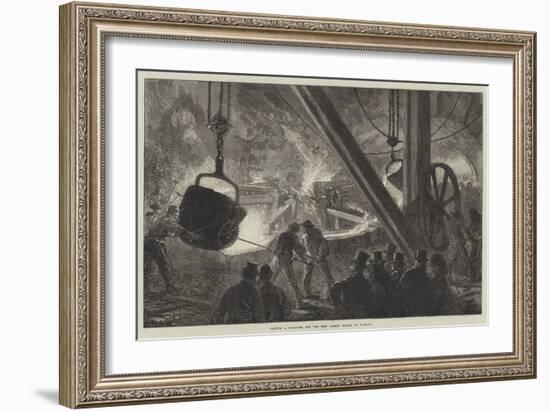 Casting a Cylinder for the New Albert Bridge at Chelsea-Charles Robinson-Framed Giclee Print