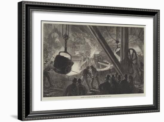 Casting a Cylinder for the New Albert Bridge at Chelsea-Charles Robinson-Framed Giclee Print