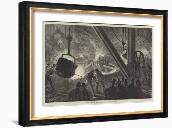 Casting a Cylinder for the New Albert Bridge at Chelsea-Charles Robinson-Framed Giclee Print