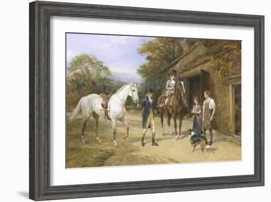 Casting a Shoe at the Blacksmith's-Heywood Hardy-Framed Giclee Print