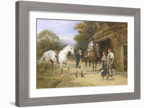 Casting a Shoe at the Blacksmith's-Heywood Hardy-Framed Giclee Print