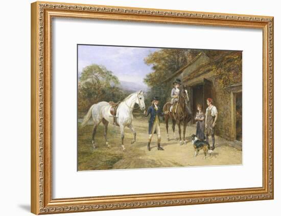 Casting a Shoe at the Blacksmith's-Heywood Hardy-Framed Giclee Print