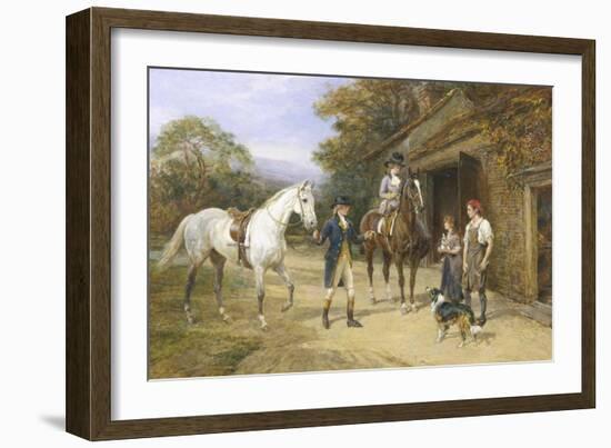 Casting a Shoe at the Blacksmith's-Heywood Hardy-Framed Giclee Print