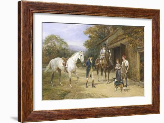 Casting a Shoe at the Blacksmith's-Heywood Hardy-Framed Giclee Print