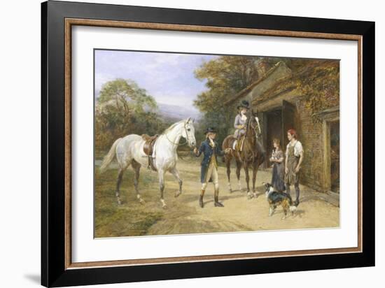 Casting a Shoe at the Blacksmith's-Heywood Hardy-Framed Giclee Print