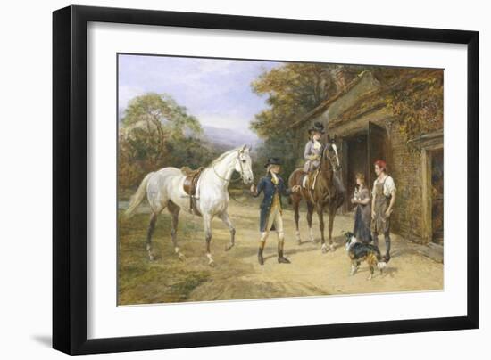 Casting a Shoe at the Blacksmith's-Heywood Hardy-Framed Giclee Print