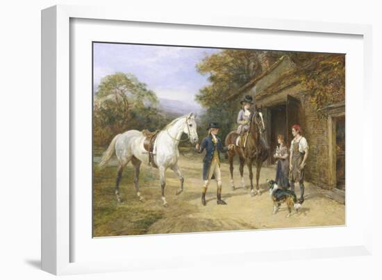 Casting a Shoe at the Blacksmith's-Heywood Hardy-Framed Giclee Print