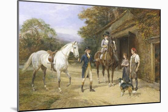 Casting a Shoe at the Blacksmith's-Heywood Hardy-Mounted Giclee Print