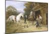 Casting a Shoe at the Blacksmith's-Heywood Hardy-Mounted Giclee Print