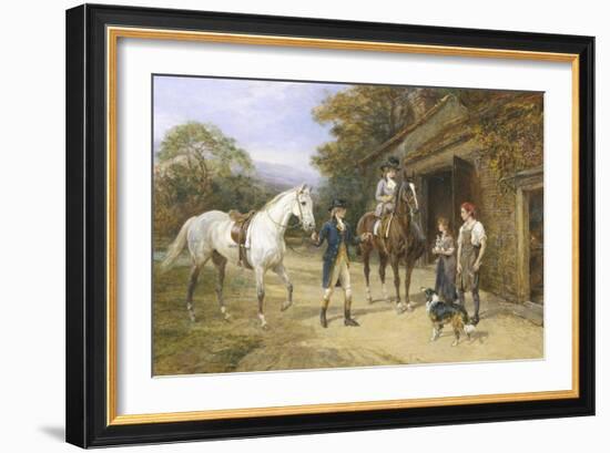 Casting a Shoe at the Blacksmith's-Heywood Hardy-Framed Giclee Print