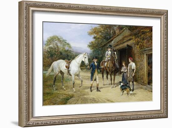 Casting a Shoe at the Blacksmith's-Heywood Hardy-Framed Giclee Print