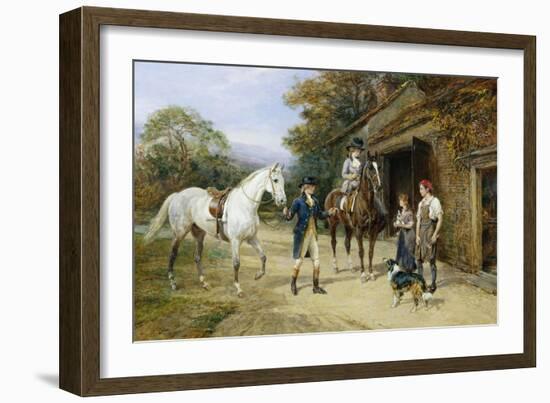 Casting a Shoe at the Blacksmith's-Heywood Hardy-Framed Giclee Print