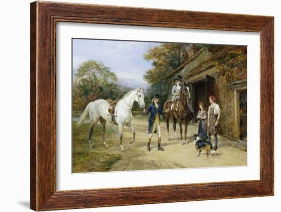 Casting a Shoe at the Blacksmith's-Heywood Hardy-Framed Giclee Print