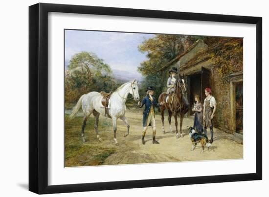 Casting a Shoe at the Blacksmith's-Heywood Hardy-Framed Giclee Print