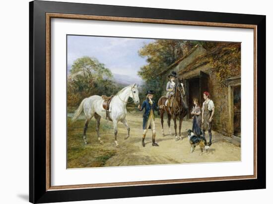 Casting a Shoe at the Blacksmith's-Heywood Hardy-Framed Giclee Print