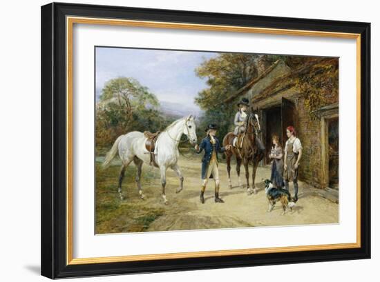 Casting a Shoe at the Blacksmith's-Heywood Hardy-Framed Giclee Print