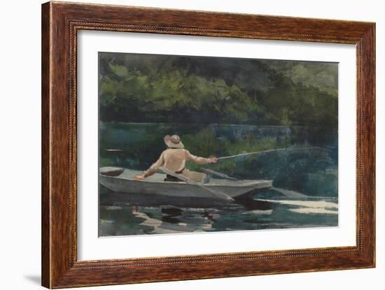 Casting, Number Two, by Winslow Homer, 1894, American painting,-Winslow Homer-Framed Art Print