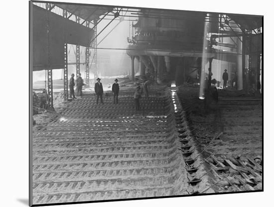 Casting Pig Iron, Sloss City Furnaces, Birmingham, Ala.-null-Mounted Photo