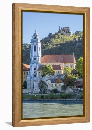 Castle and Abbey, Durnstein, River Danube, Wachau Valley, UNESCO World Heritage Site, Lower Austria-Rolf Richardson-Framed Premier Image Canvas