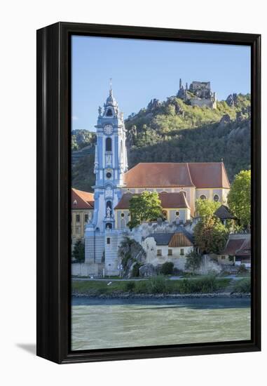 Castle and Abbey, Durnstein, River Danube, Wachau Valley, UNESCO World Heritage Site, Lower Austria-Rolf Richardson-Framed Premier Image Canvas