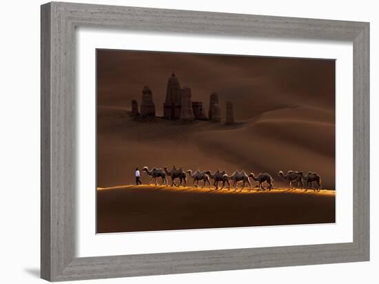 Castle and Camels-Mei Xu-Framed Photographic Print