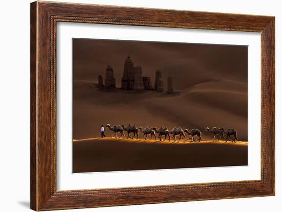 Castle and Camels-Mei Xu-Framed Photographic Print