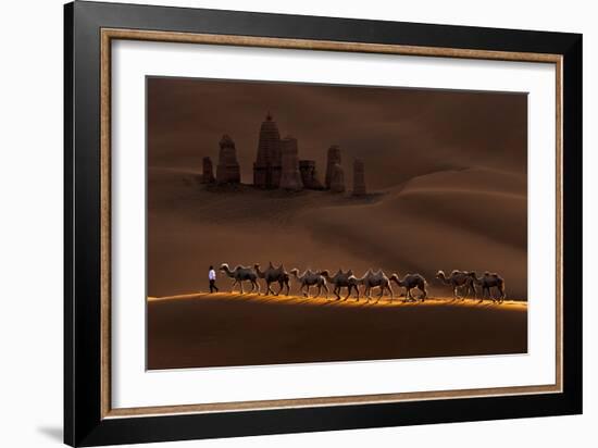 Castle and Camels-Mei Xu-Framed Photographic Print