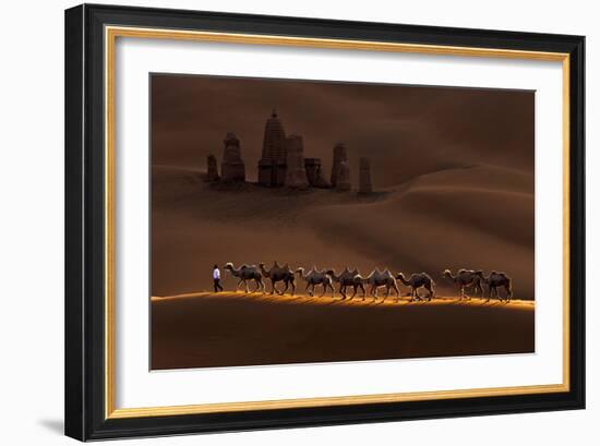 Castle and Camels-Mei Xu-Framed Photographic Print