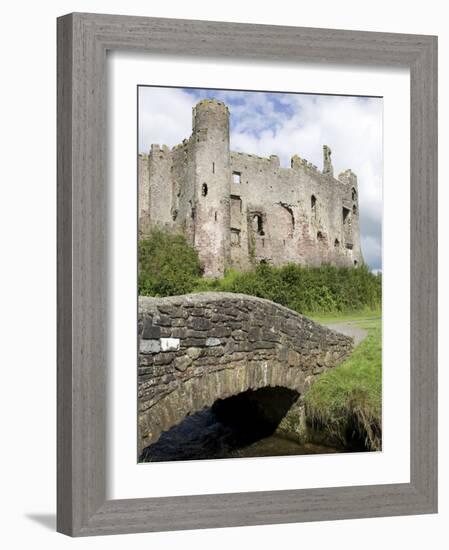 Castle and Footbridge, Laugharne, Carmarthenshire, South Wales, Wales, United Kingdom, Europe-Julian Pottage-Framed Photographic Print