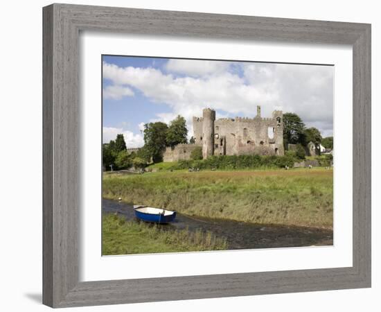 Castle and Foreshore, Laugharne, Carmarthenshire, South Wales, Wales, United Kingdom, Europe-Julian Pottage-Framed Photographic Print