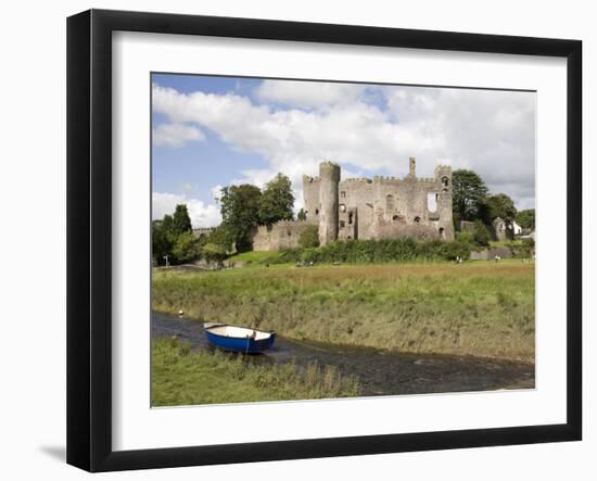 Castle and Foreshore, Laugharne, Carmarthenshire, South Wales, Wales, United Kingdom, Europe-Julian Pottage-Framed Photographic Print