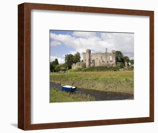 Castle and Foreshore, Laugharne, Carmarthenshire, South Wales, Wales, United Kingdom, Europe-Julian Pottage-Framed Photographic Print