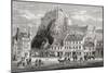 Castle and Grassmarket, Edinburgh, Scotland, from 'scottish Pictures Drawn with Pen and Pencil',…-null-Mounted Giclee Print