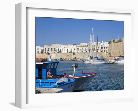 Castle and Old Town, Gallipoli, Lecce Province, Puglia, Italy, Europe-Marco Cristofori-Framed Photographic Print