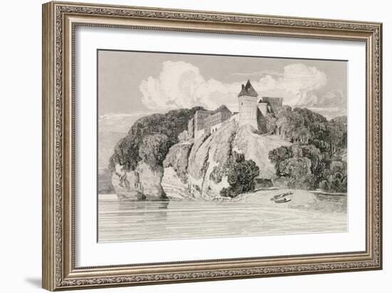 Castle at Tancarville, Published 1st October 1821-John Sell Cotman-Framed Giclee Print